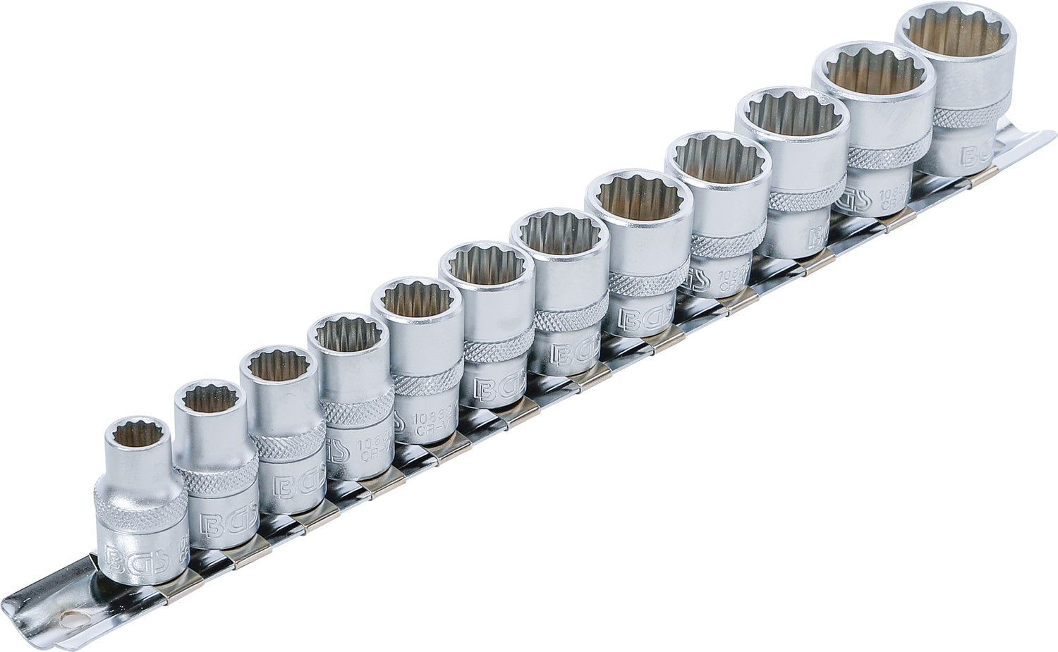 BGS 9105 Satz Steckschlüsseleinsätze Zwölfkant Antrieb Innenvierkant 10mm (3/8") SW 8 - 19mm