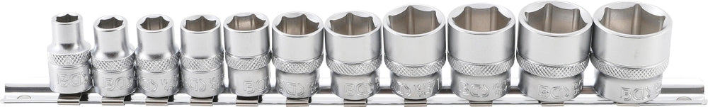 BGS 9110 ZOLL Satz Steckschlüsseleinsätze Sechskant Antrieb Innenvierkant 10mm (3/8") SW 5/16" - 7/8"