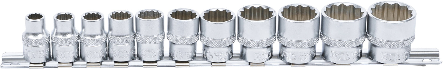 BGS 9112 Satz ZOLL Nüsse 12 Kant mit Antrieb 10mm (3/8") 11 teilig