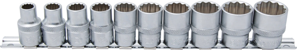 BGS 9114 ZOLL Satz Steckschlüsseleinsätze Zwölfkant Antrieb Innenvierkant 12,5mm (1/2")
