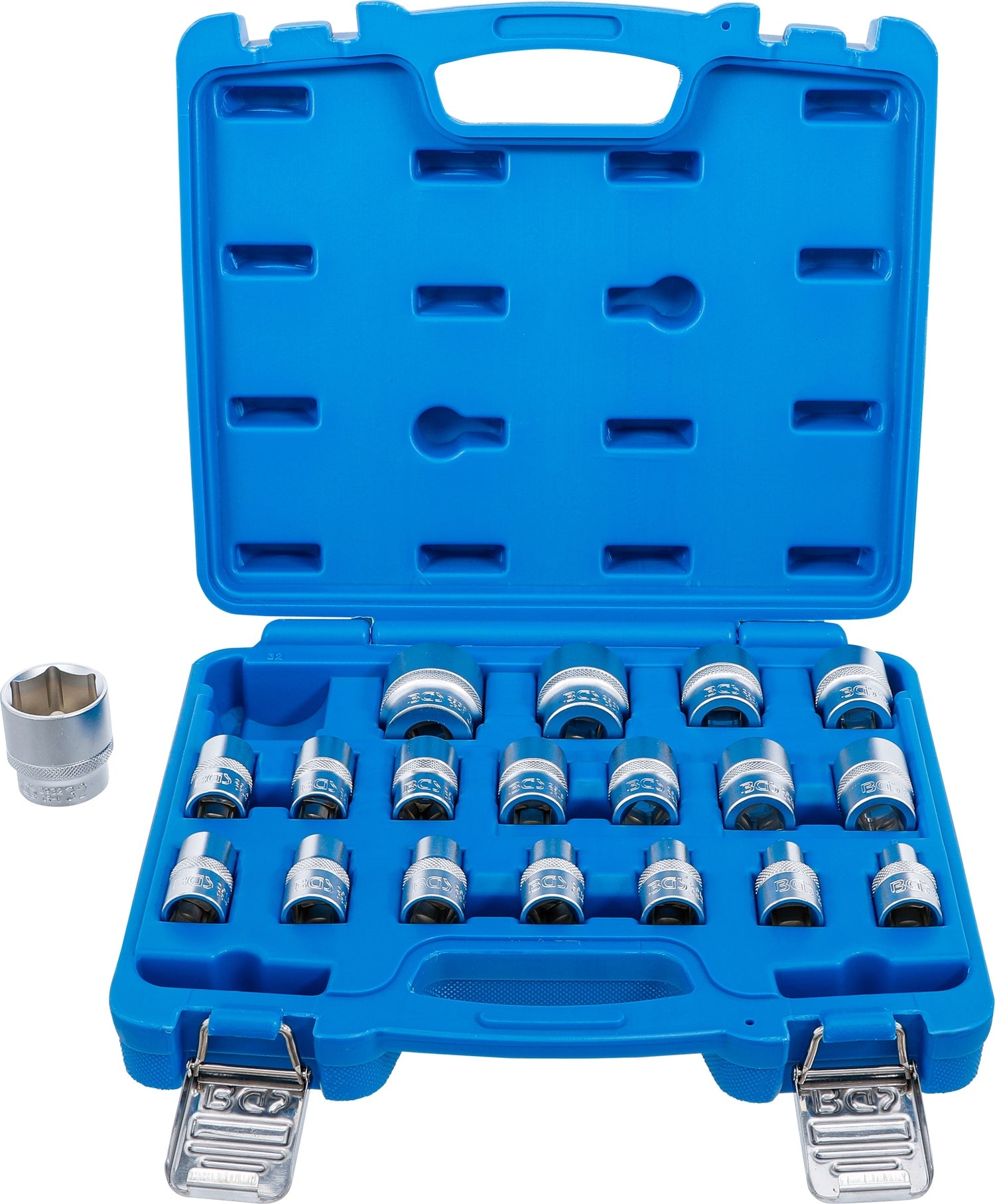 BGS 9131 Satz Steckschlüsseleinsätze Sechskant Antrieb 12,5mm (1/2") SW 8 - 32mm