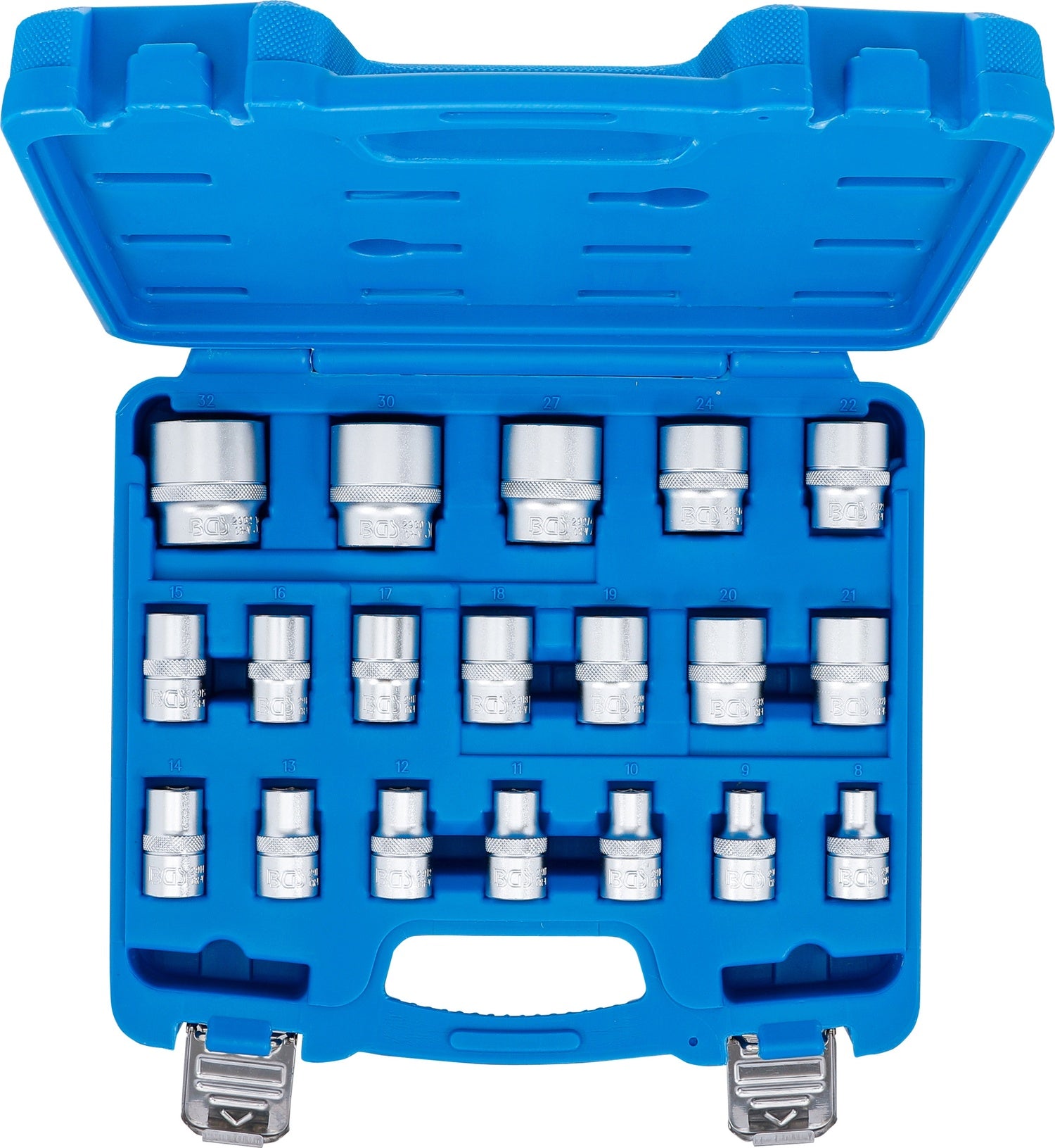 BGS 9131 Satz Steckschlüsseleinsätze Sechskant Antrieb 12,5mm (1/2") SW 8 - 32mm