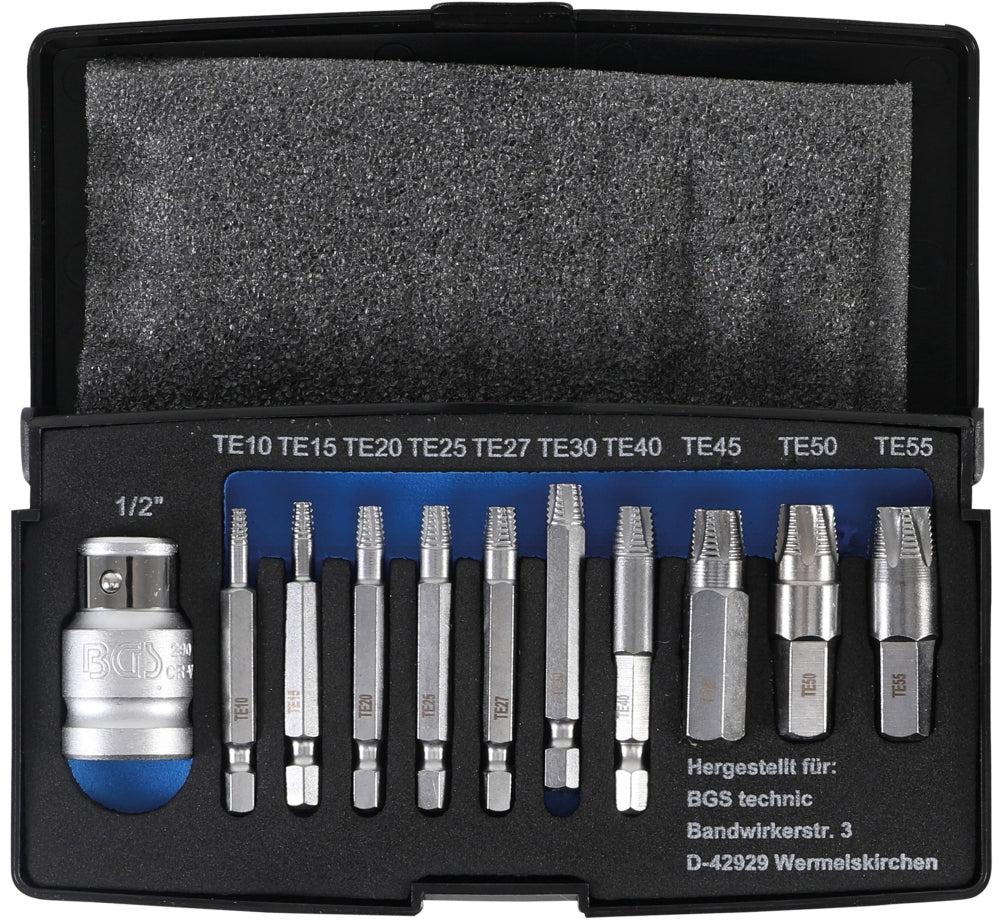 BGS 9170 Satz Ausdreher für Schrauben defektes T-Profil (für Torx) T10 - T55