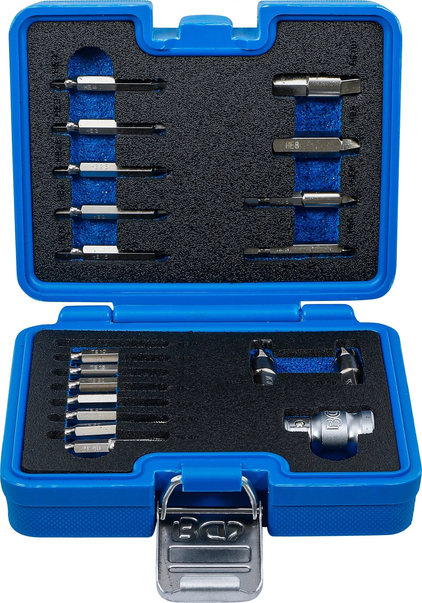 BGS 9173-1 Satz Ausdreher für Schrauben Innensechskant 1,5 - 10mm T-Profil (für Torx) T10 - T55 19 teilig