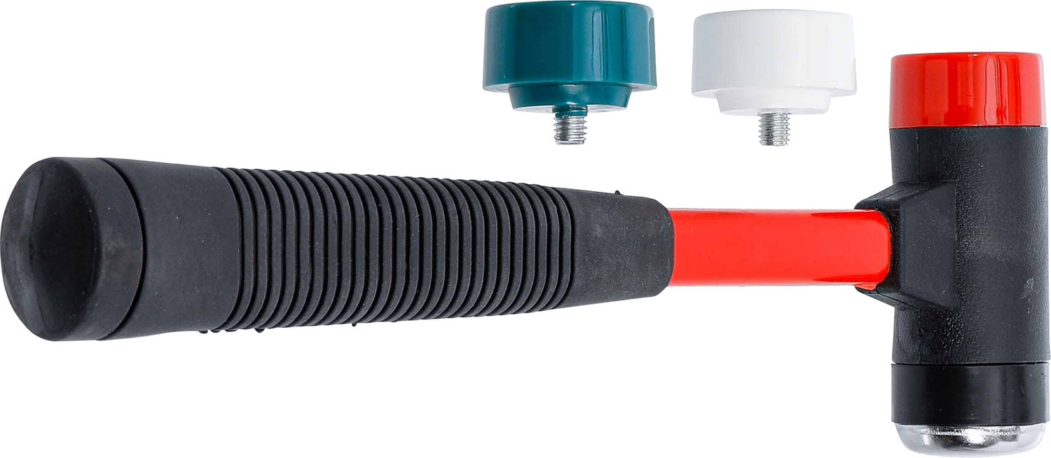 BGS DIY 91864 Satz Wechselkopf Hammer mit Fiberglasstiel Kopfdurchmesser Ø 38mm