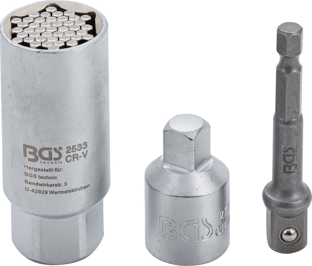 BGS 92533 Multieinsatz mit Adapter-Satz 10mm (3/8") SW 9 - 21mm
