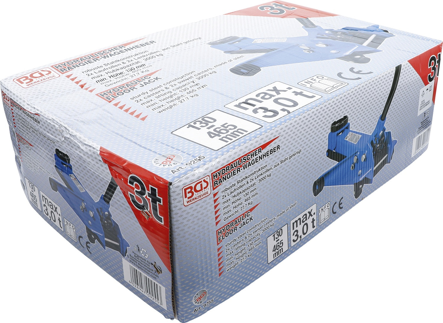 BGS 9255 Rangierwagenheber hydraulisch 3t