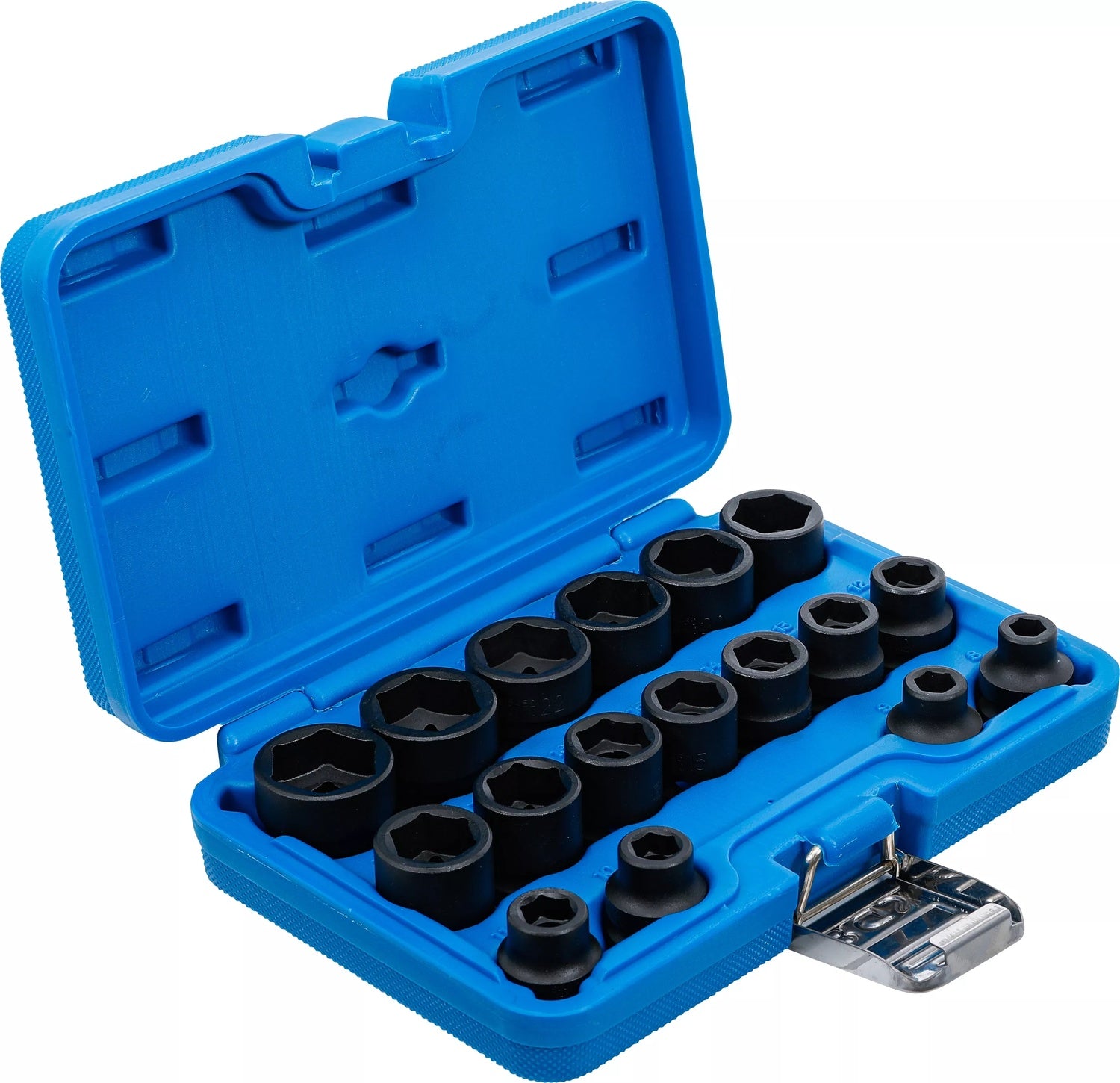 BGS 9286 Satz Kraft Steckschlüsseleinsätze Sechskant extra flach Antrieb Innenvierkant 12,5mm (1/2") SW 8 - 24mm