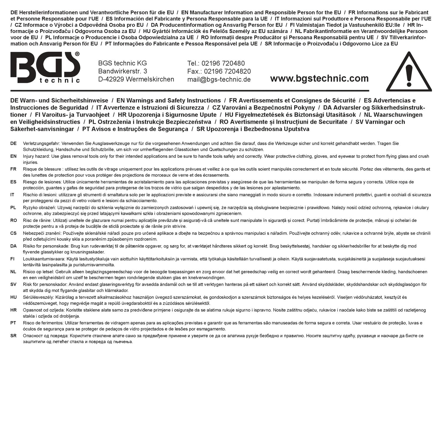 BGS 9291 Druckluft Ausglaser inklusive einem Ausglasmesser (Art. 3219)