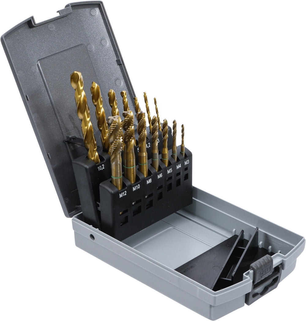 BGS 9296 Spiralbohrer- und Gewindebohrersatz 14 teilig