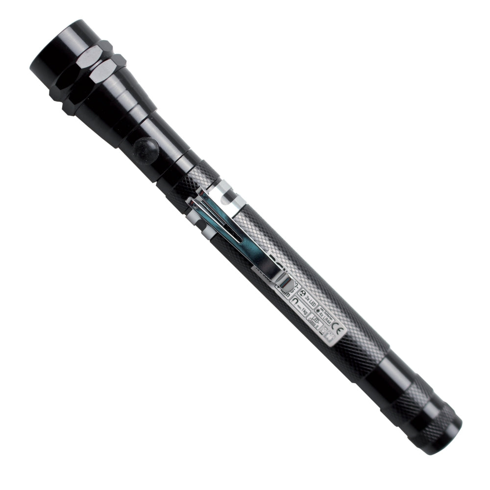 BGS 9303 LED Leuchte Taschenlampe ausziehbar 170-545mm mit Magnetheber und Clip