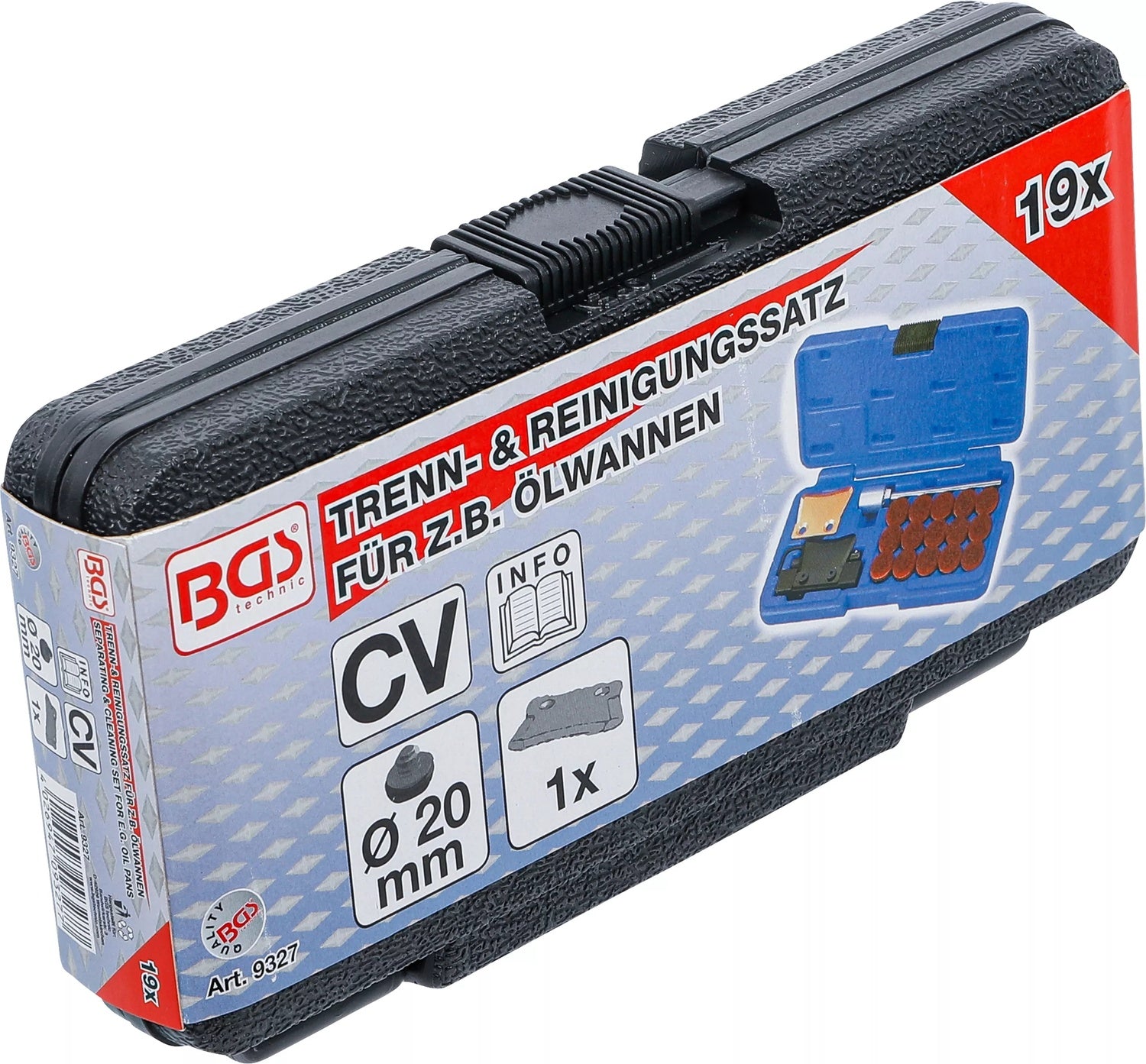 BGS 9327 Trennwerkzeug Reinigungswerkzeug für Ölwannen 19 teilig