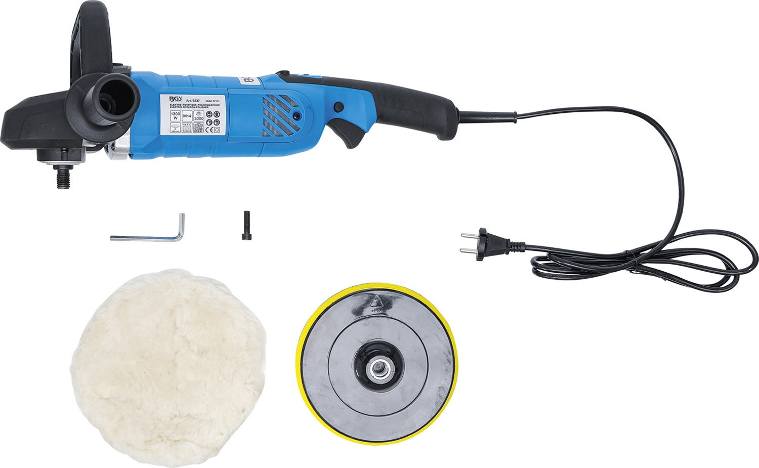 BGS 9337 Elektro Poliermaschine max. 3000 U/min 1300 W Ø180mm