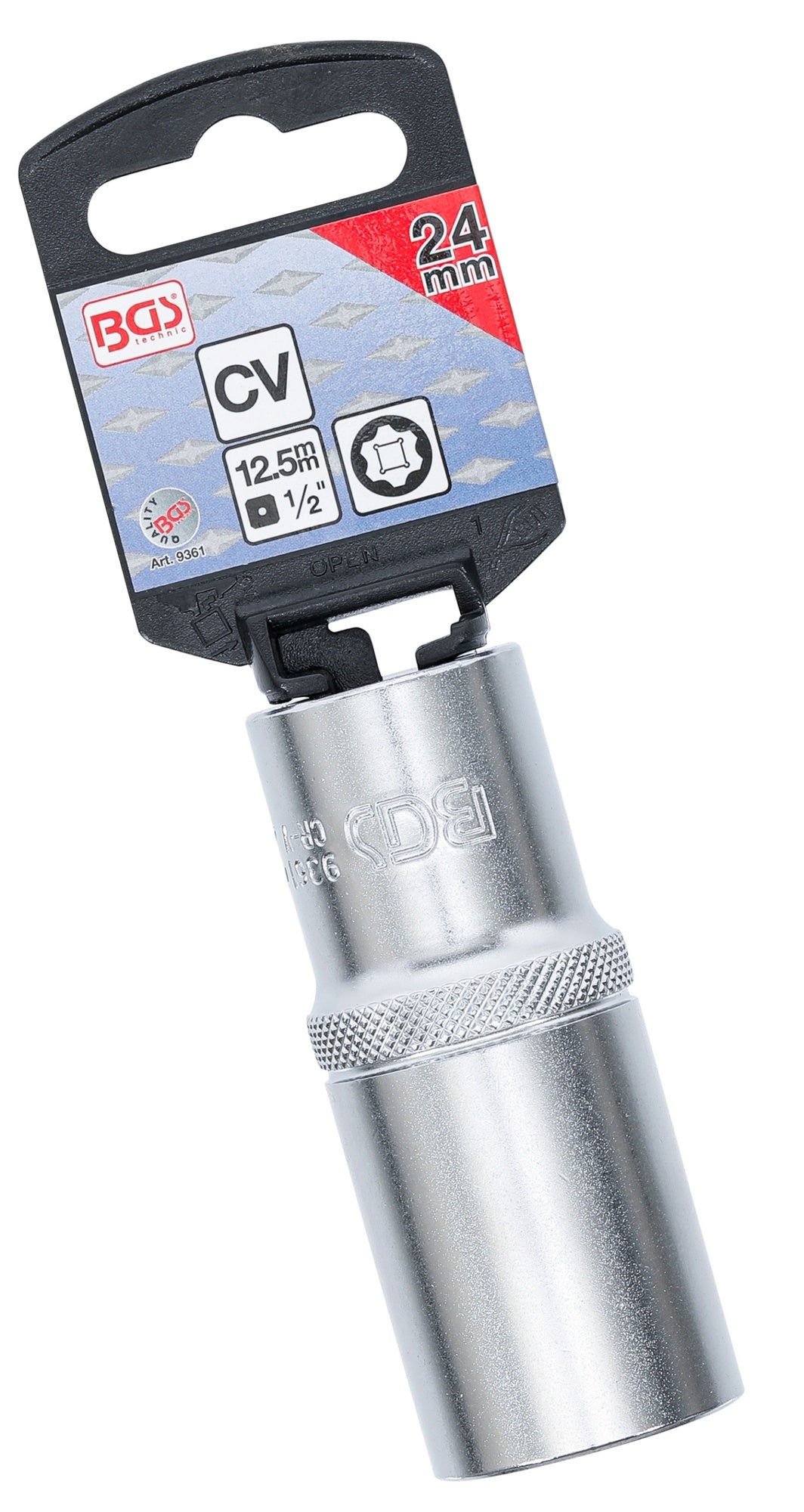 BGS 9361 Nuss / Stecknuss / Steckschlüsseleinsatz Super Lock tief SW 24mm Antrieb 12,5mm (1/2")