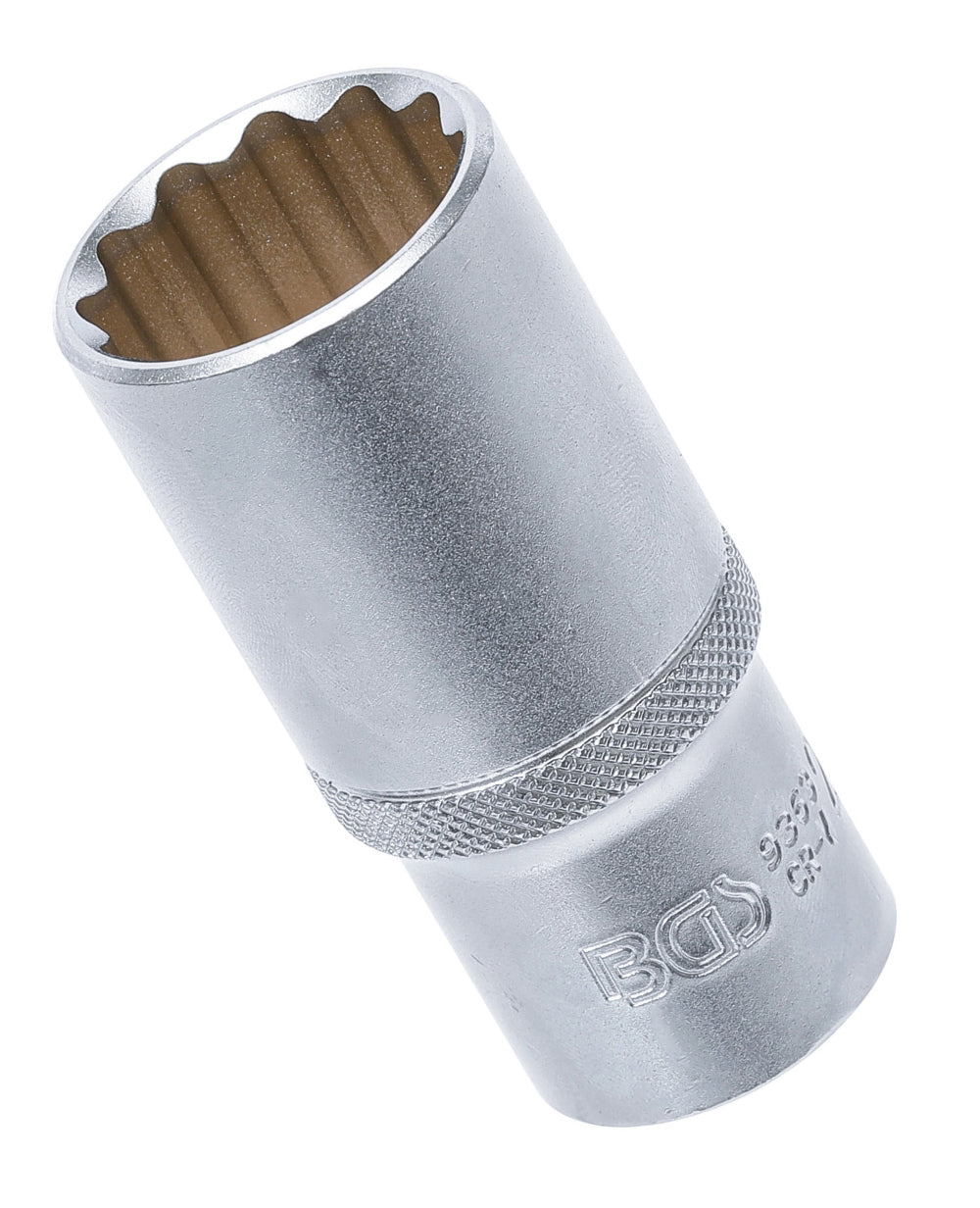 BGS 9363 Nuss / Stecknuss / Steckschlüsseleinsatz Zwölfkant tief SW 27mm Antrieb 12,5mm (1/2")