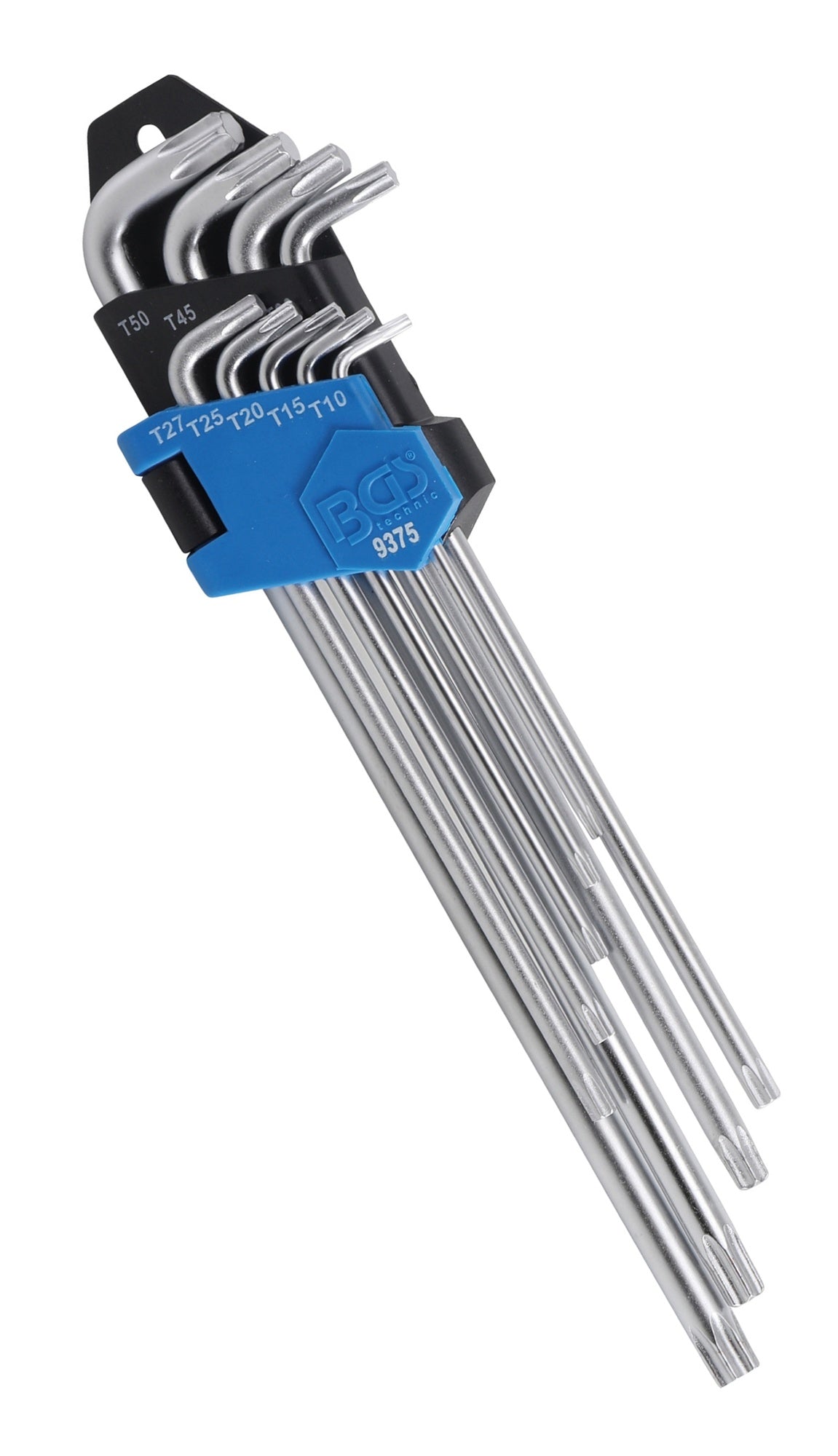 BGS 9375 Satz Winkelschlüssel extra lang & extra kurz T-Profil (für Torx) T10 - T50 9 teilig