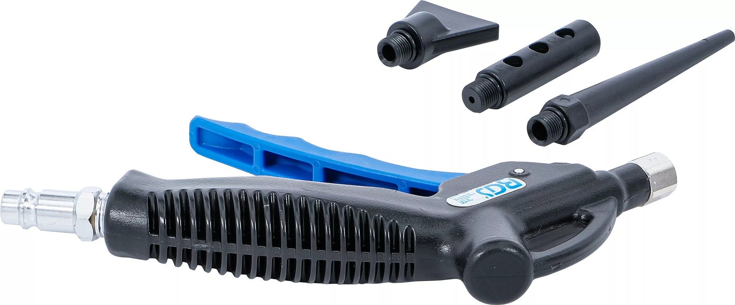 BGS 9413 Druckluft Ausblaspistole mit 3 Aufsätzen