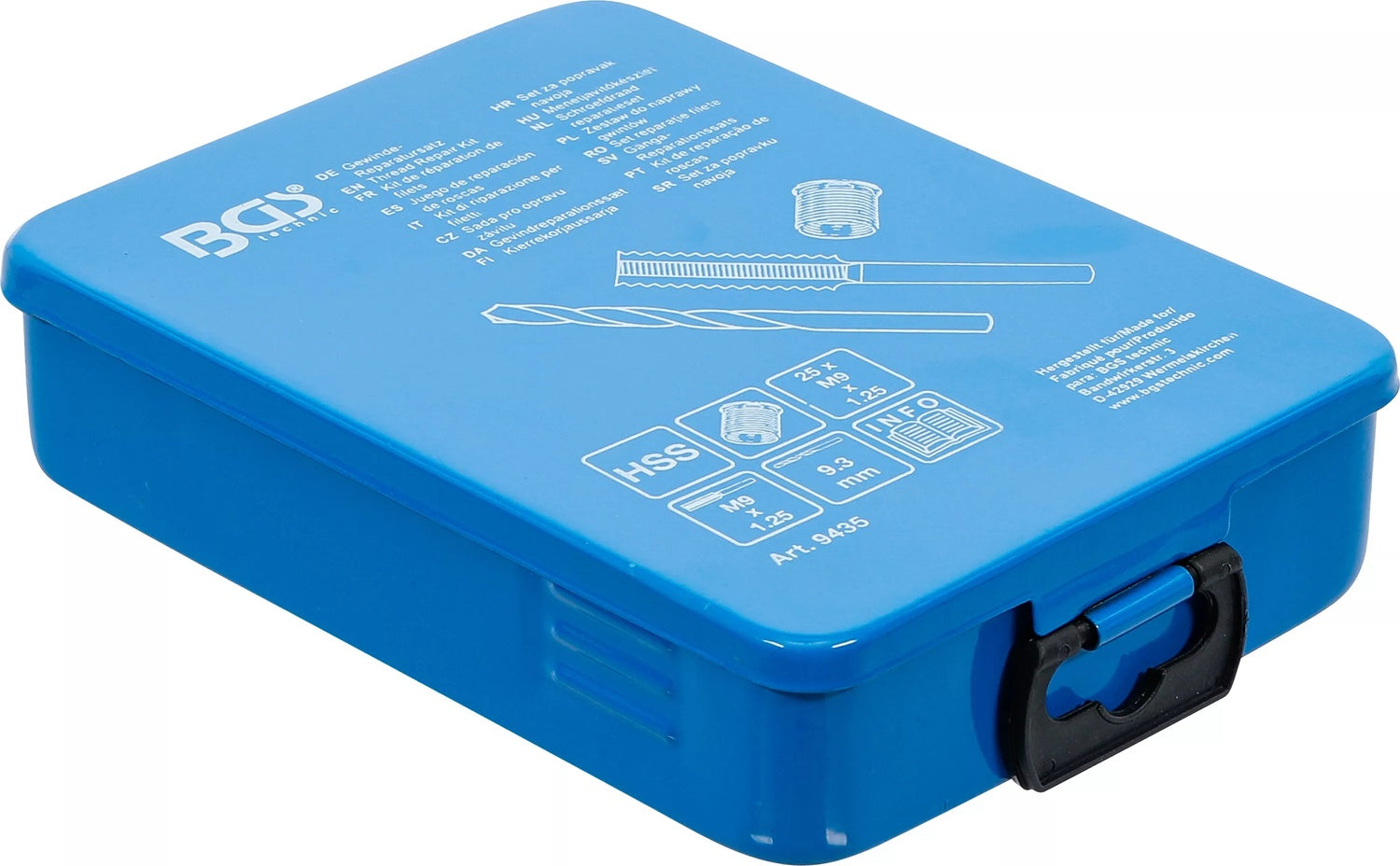 BGS 9435 Satz Gewindereparatur M9 x 1,25 - 29 teilig in Box