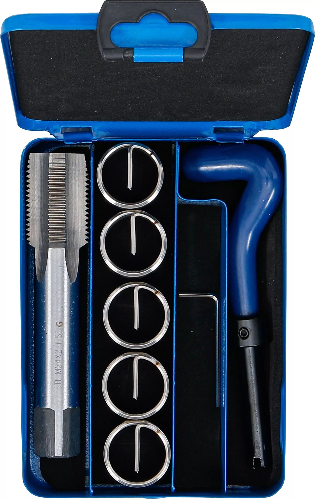 BGS 9438 Satz Gewindereparatur M24 x 2,0 - 7 teilig in Box