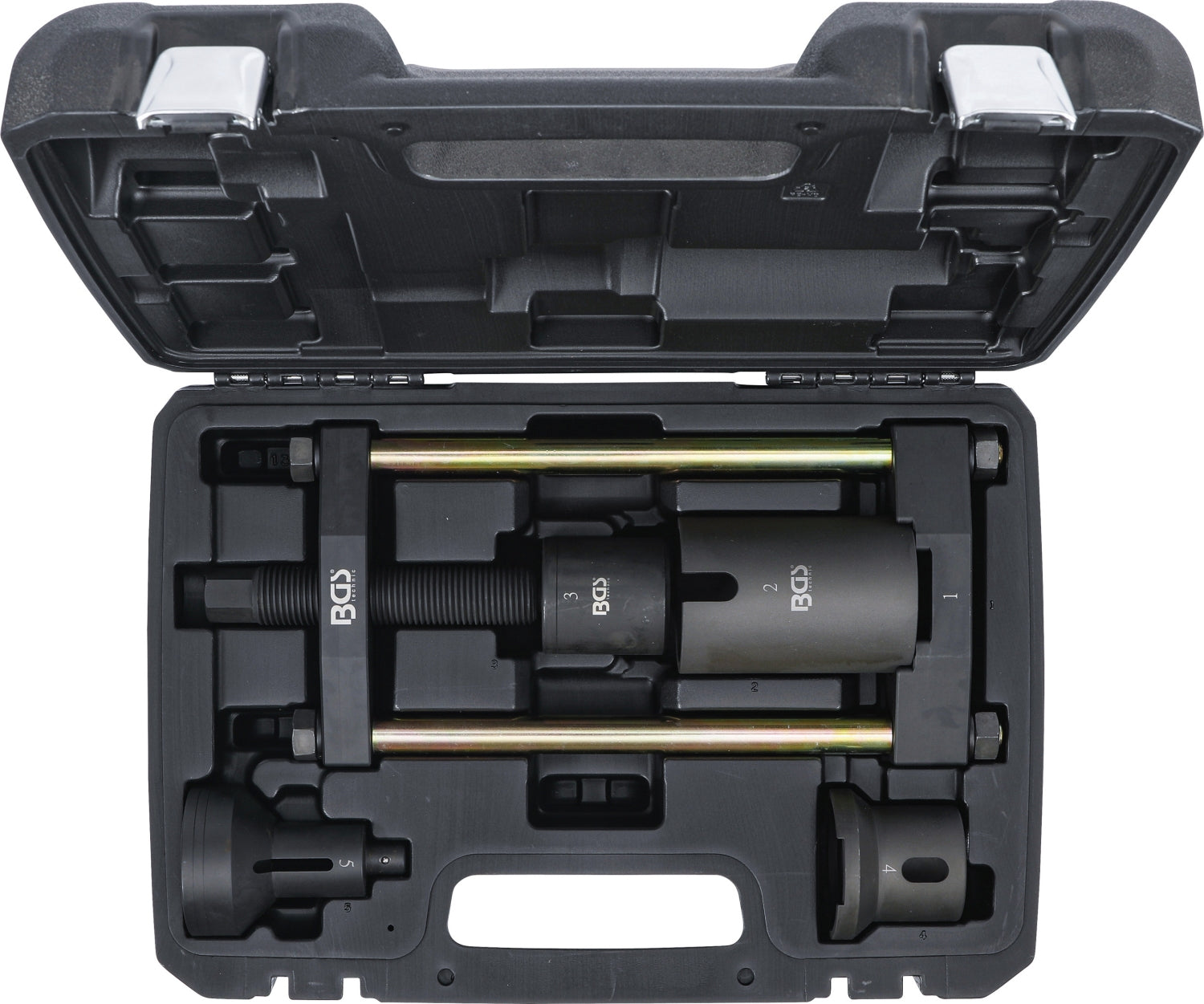 BGS 9444 Satz Werkzeug zum Wechseln des hinteren Längslenker-Silentlagers für Ford Mazda Volvo