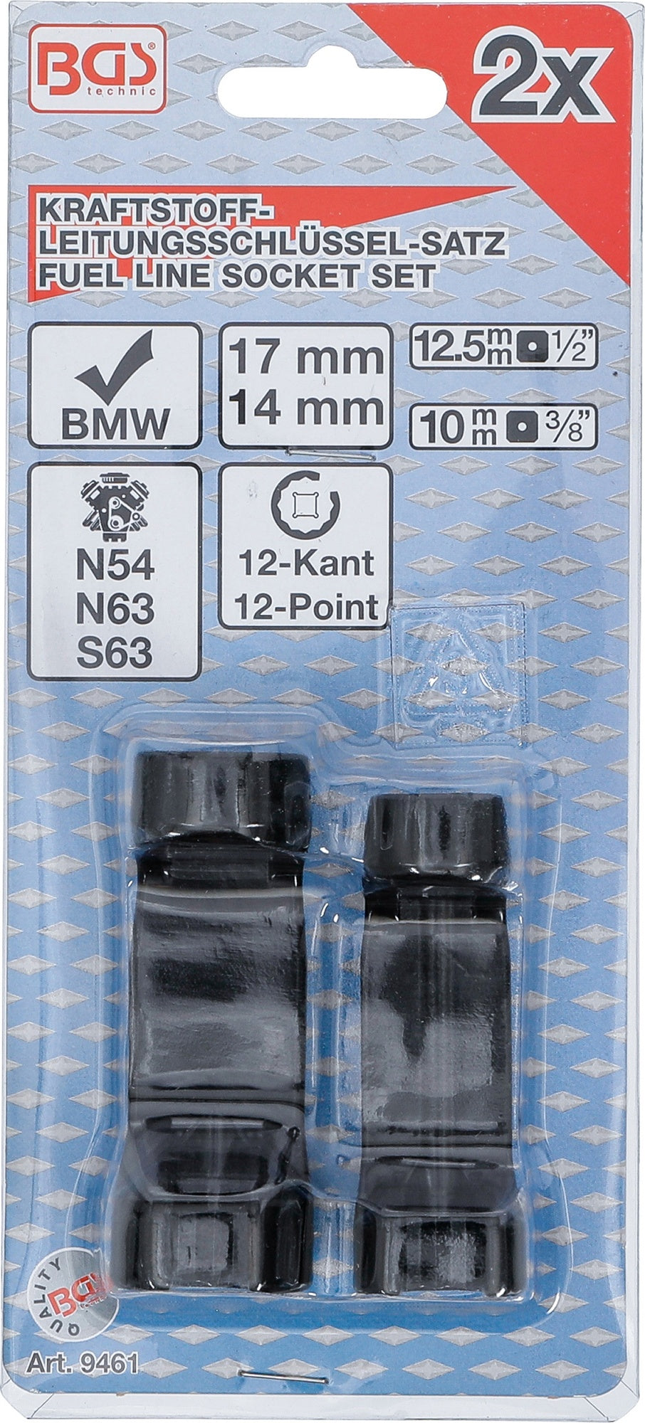 BGS 9461 Satz Kraftstoff Leitungsschlüssel für BMW Motoren N54 N63 S63 2 teilig