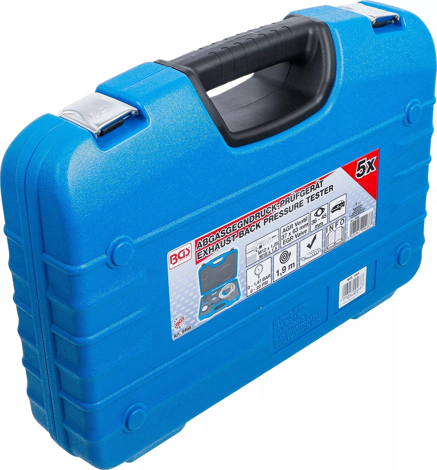 BGS 9468 Prüfgerät Abgas Gegendruck zur Prüfung Katalysator / Partkelfilter