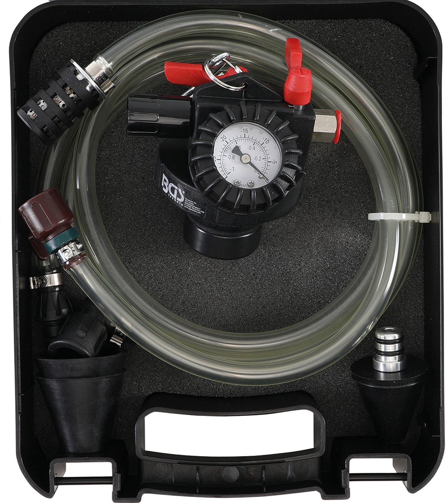 BGS 9502 Befüll- und Entlüftungsgerät für Kühlsystem 6 teiliger Satz