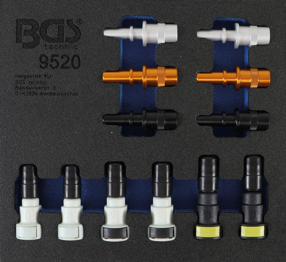 BGS 9520 Sortiment Verschlussstopfen für Kraftstoffleitungen Werkstattwageneinlage 1/6 12 teilig