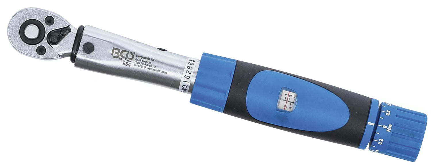 BGS 954 Drehmomentschlüssel Meßbereich 1-6Nm Abtrieb Außenvierkant 6,3mm (1/4")