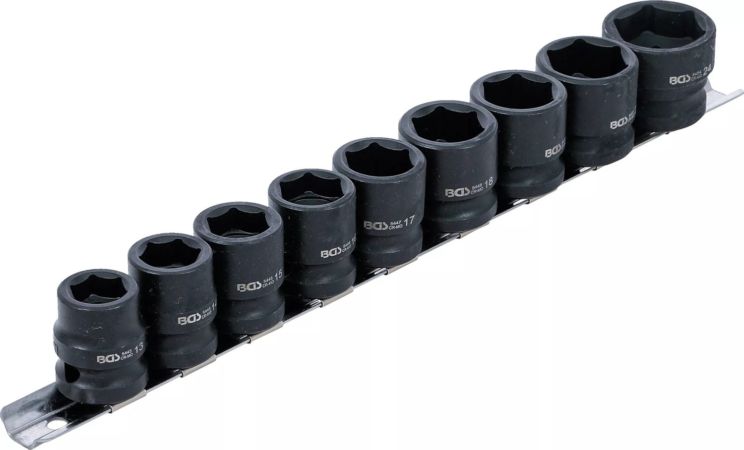 BGS 9551 Satz Kraft Steckschlüsseleinsätze Sechskant extra flach Antrieb 12,5mm (1/2") SW 13 - 24mm