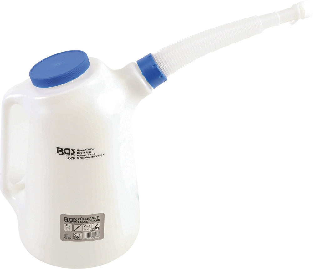 BGS 9570 Füllkanne 8 Liter zum Einfüllen Öl Wasser Diesel Ölkanne