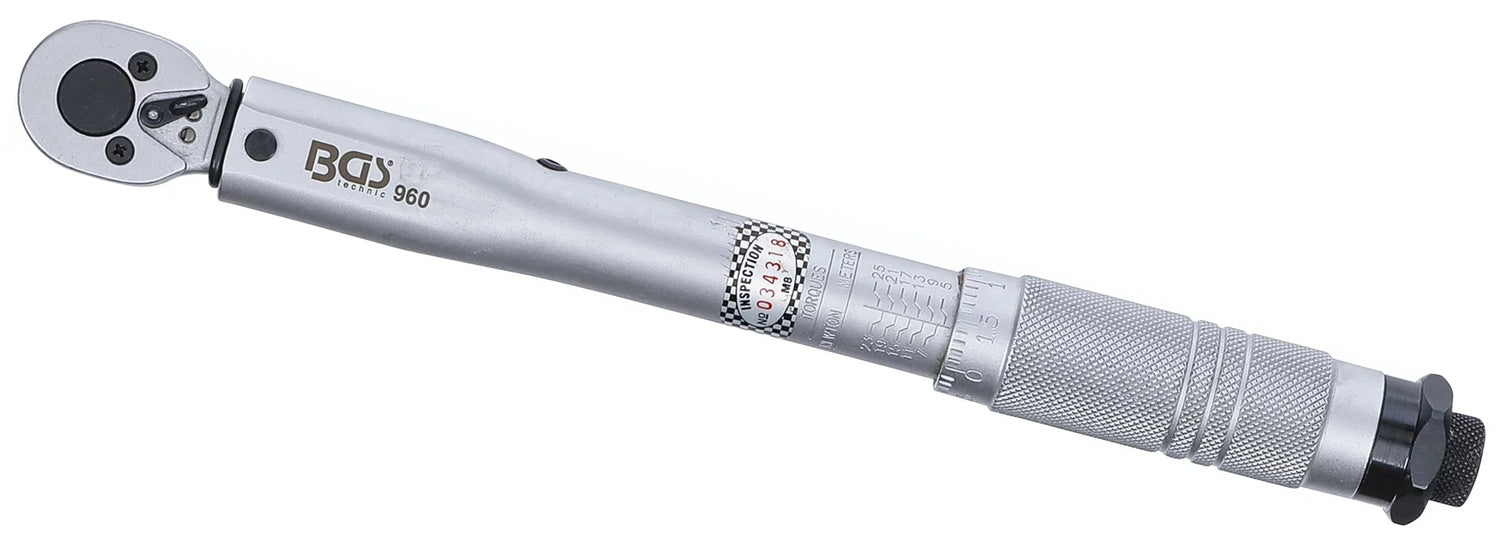 BGS 960 Drehmomentschlüssel Meßbereich 5-25Nm Abtrieb Außenvierkant 6,3mm (1/4")