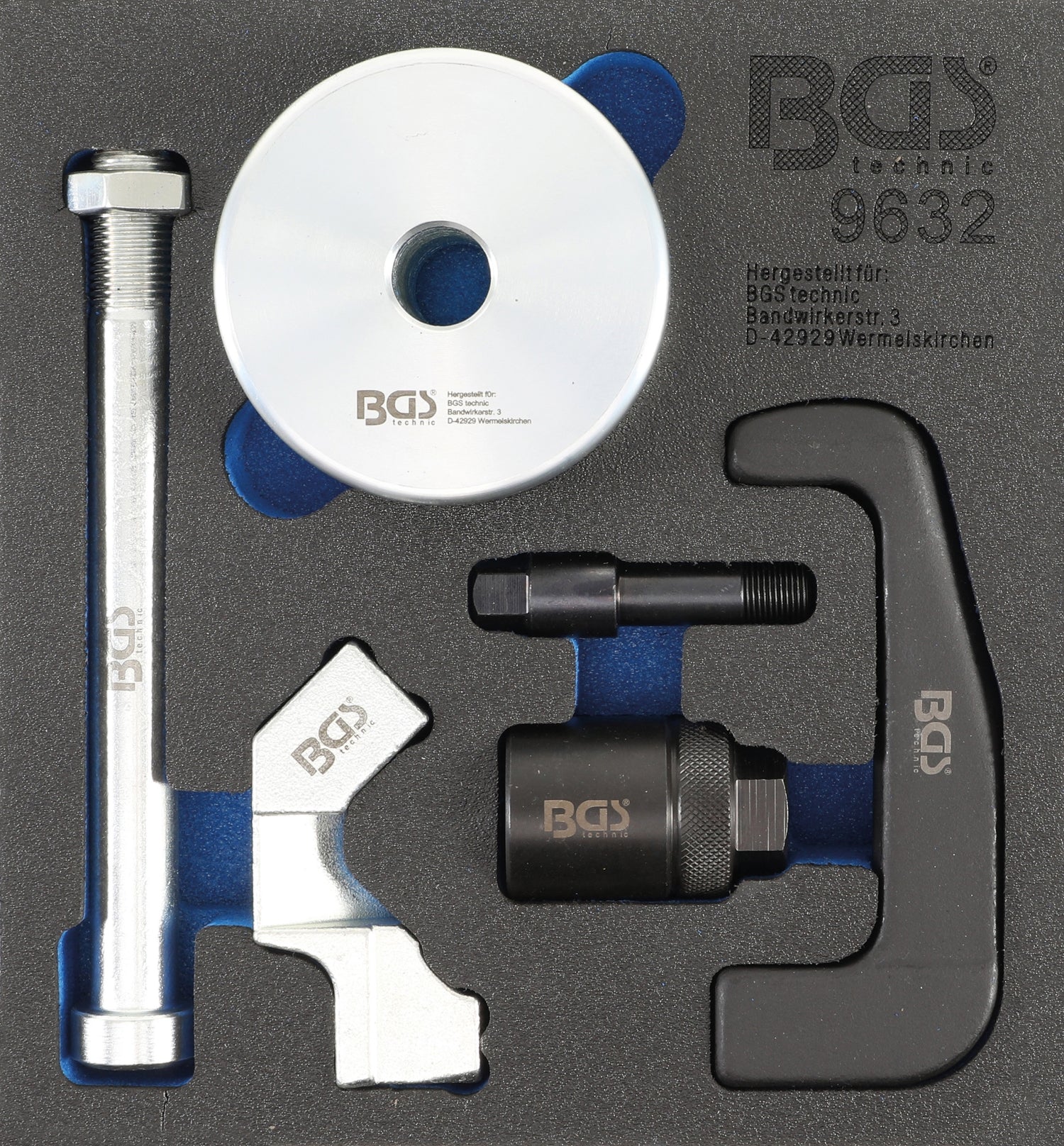 BGS 9632 Auszieher für Bosch CDI Injektoren Werkstattwageneinlage 1/6 6 teilig