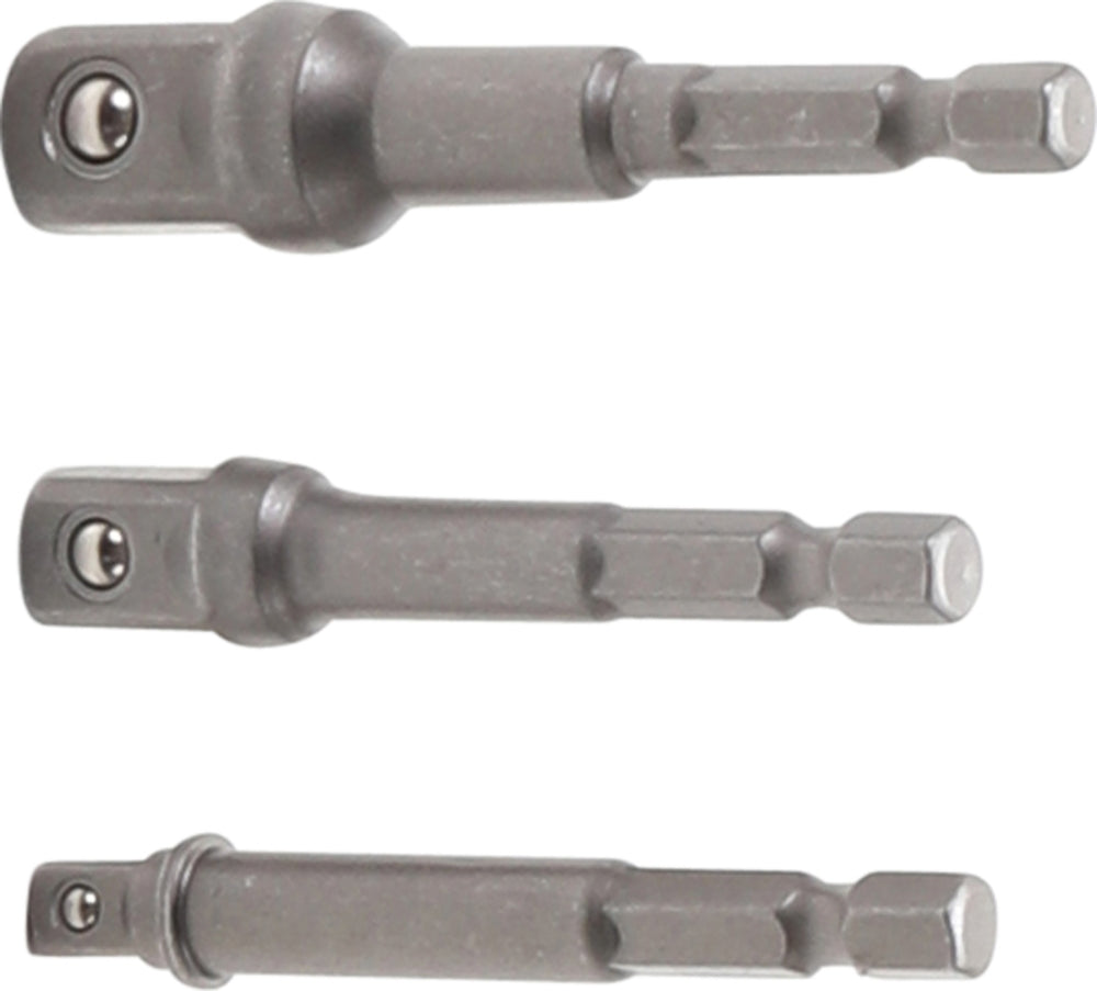 BGS 9685 Satz Adapter für Bohrmaschinen 6,3mm (1/4") 10mm (3/8") 12,5mm (1/2") 3 teilig