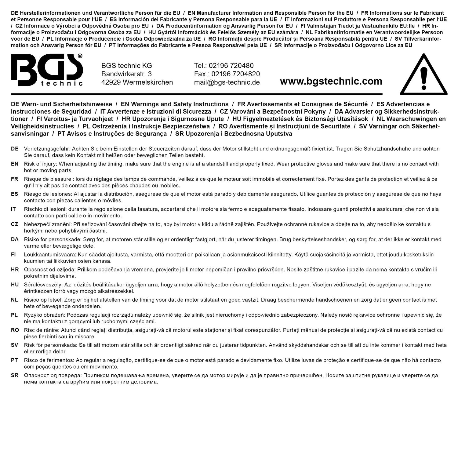 BGS 9687 Satz Einstellwerkzeug für Motor Porsche 911, Cayman, Boxster mit MA1 Motor