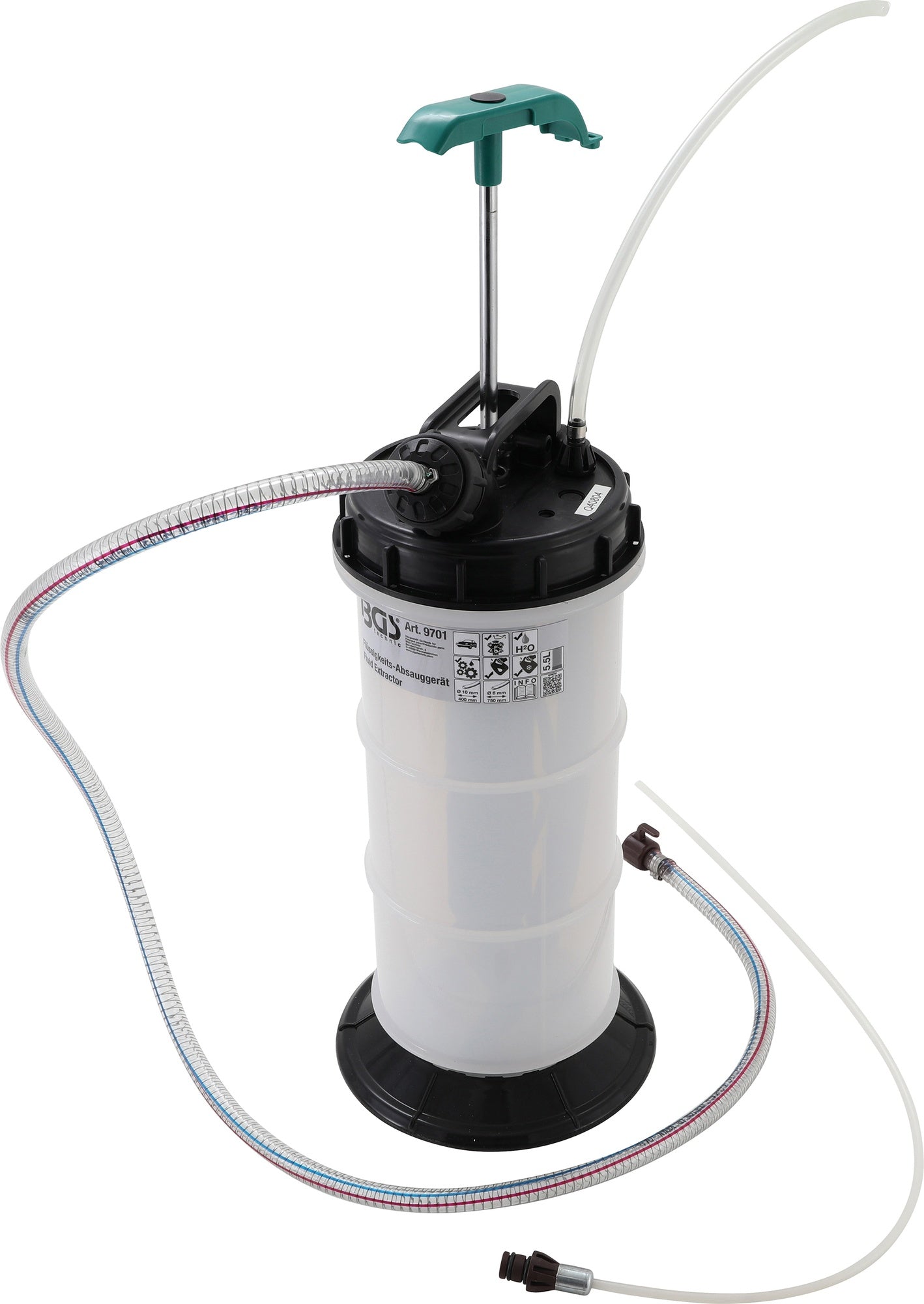 BGS 9701 Absauggerät Flüssigkeiten 5,5L Pkw Motorrad Schiffsbau Industrie