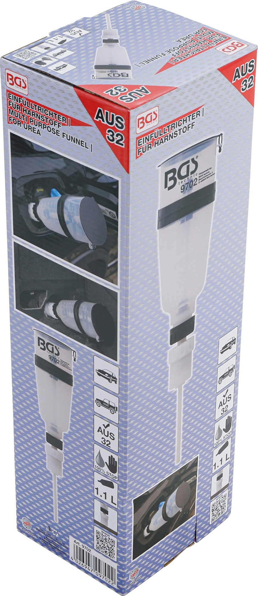 BGS 9702 Einfülltrichter für Harnstoff (AUS32) gerade Ausführung