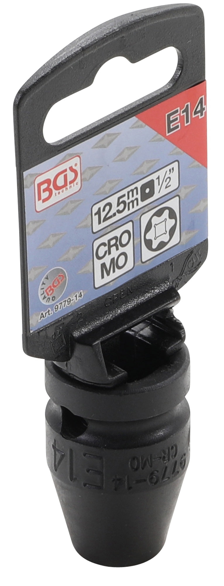 BGS 9779-14 Impact Nuss / Krafteinsatz E-Profil SW E14 Antrieb 12,5mm (1/2") für Schlagschrauber geeignet