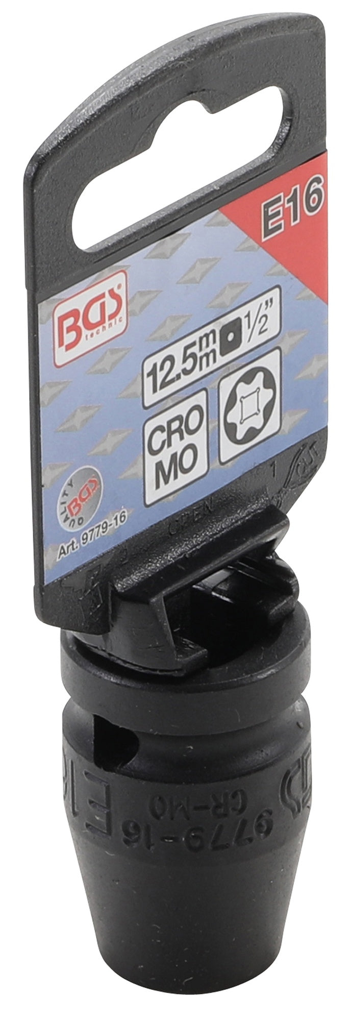 BGS 9779-16 Impact Nuss / Krafteinsatz E-Profil SW E16 Antrieb 12,5mm (1/2") für Schlagschrauber geeignet