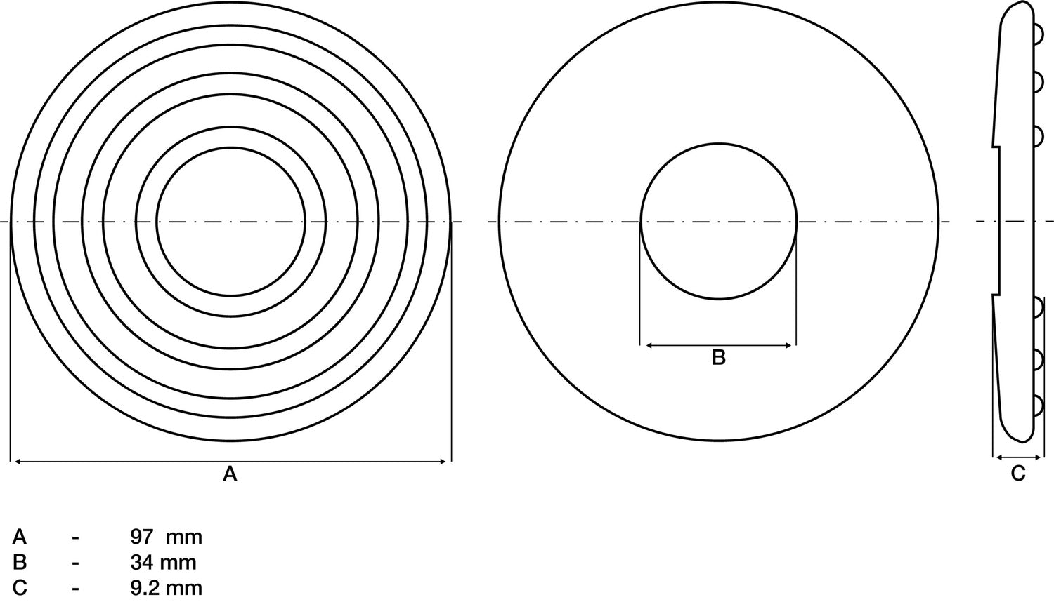 BGS 9784-2 Ersatz Gummipad für Rangierwagenheber hydraulisch Artikel 9784