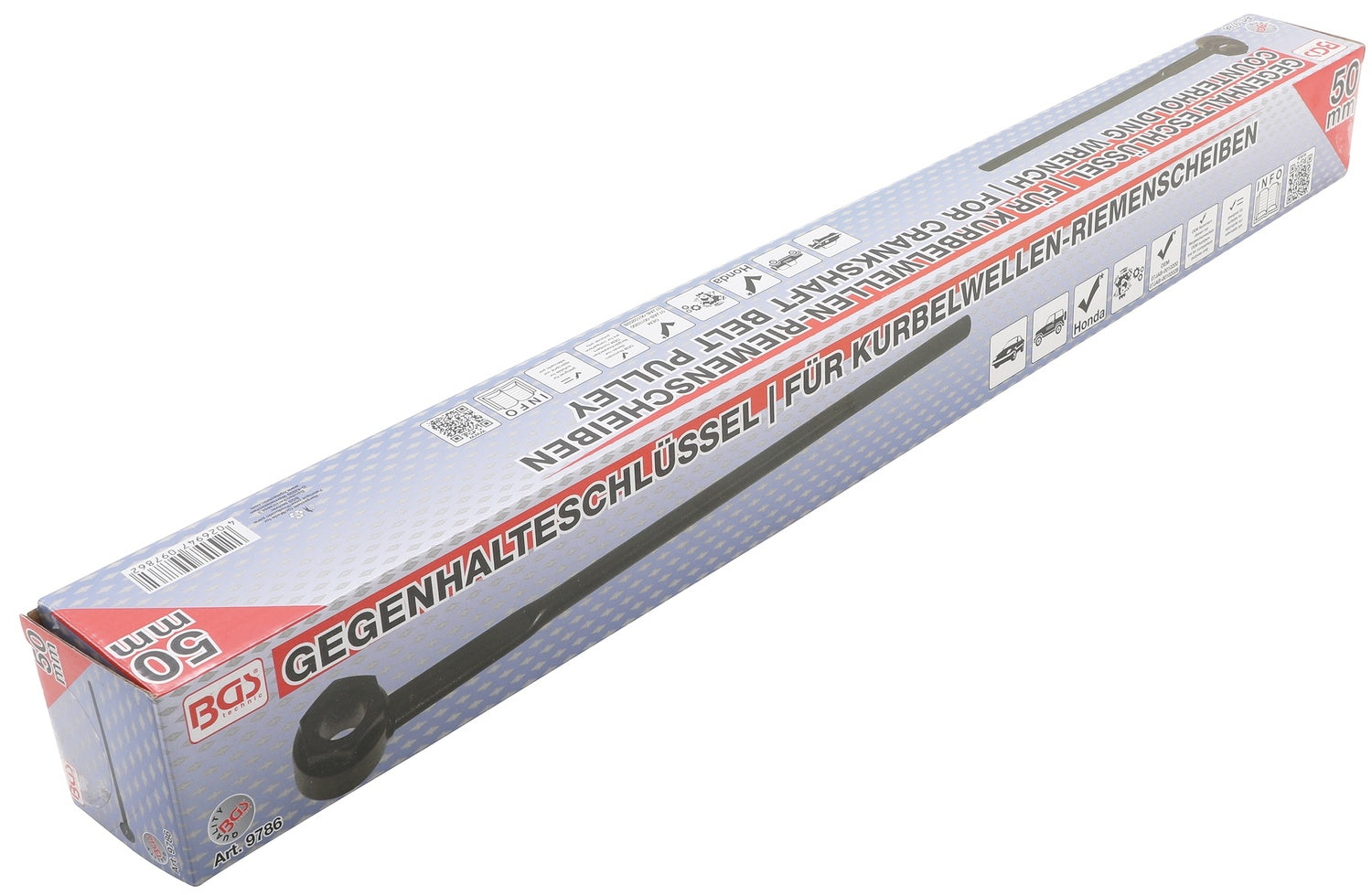 BGS 9786 Gegenhalteschlüssel Kurbelwellen Riemenscheiben Honda 500mm