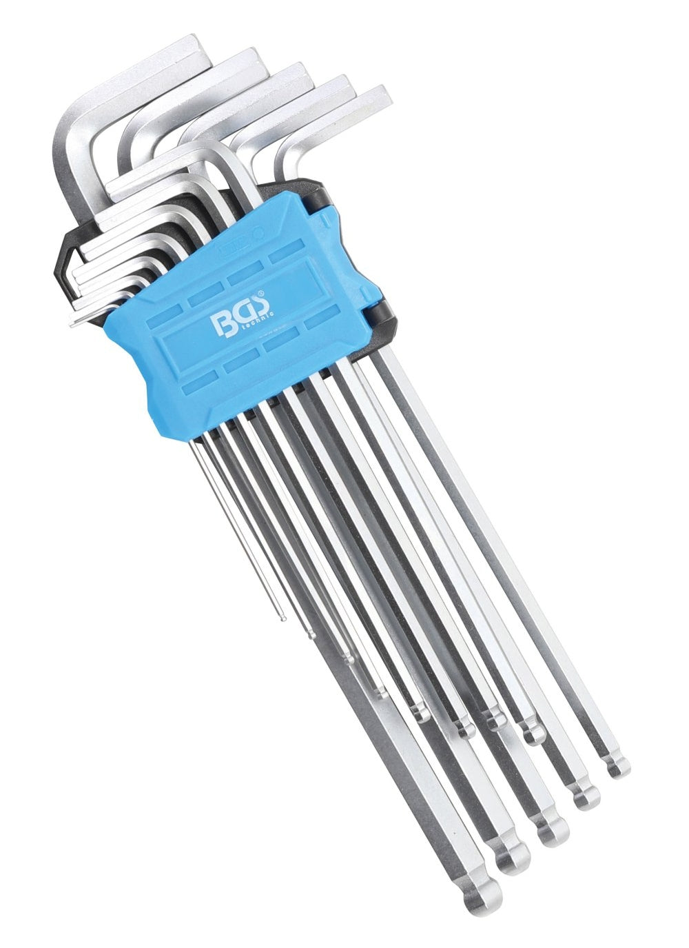 BGS 9799 Satz Winkelschlüssel extra lang Innensechskant / Innensechskant mit Kugelkopf 1,5 - 10mm 13 teilig