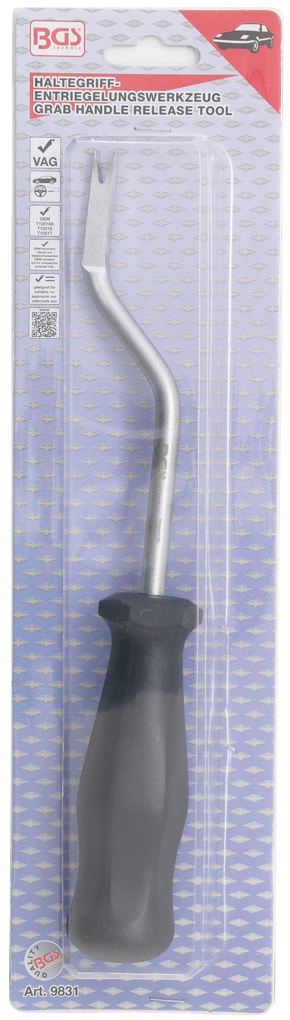 BGS 9831 Werkzeug zum Entriegeln und Entfernen des Haltegriffs im Innenraum VAG