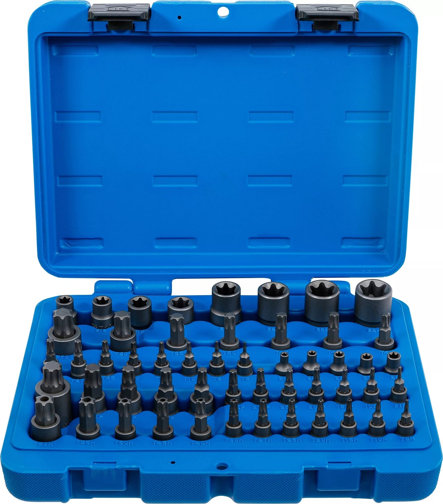 BGS 9839 Biteinsätze, Steckschlüsseleinsätze E-Profil / T-Profil (für Torx) / T-Profil (für Torx) mit Bohrung / TP-Profil (für Torx Plus)