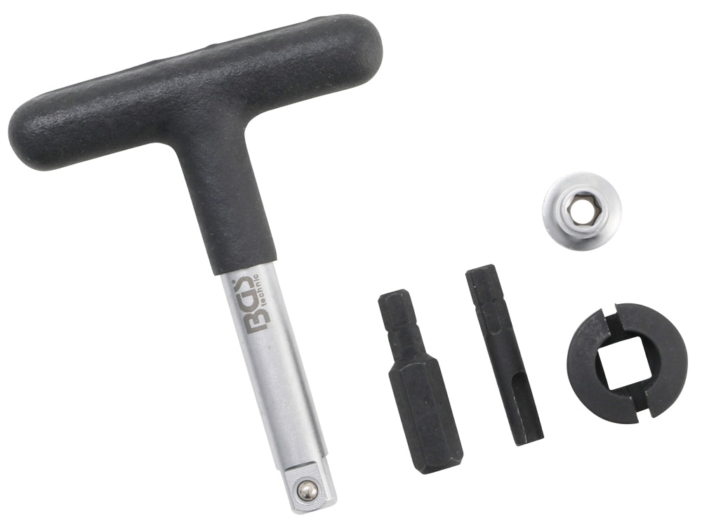 BGS 9843 Satz Schlüssel Universal Öldienst für Kunststoff-Ölablassschrauben 6,3mm (1/4") 10mm (3/8")