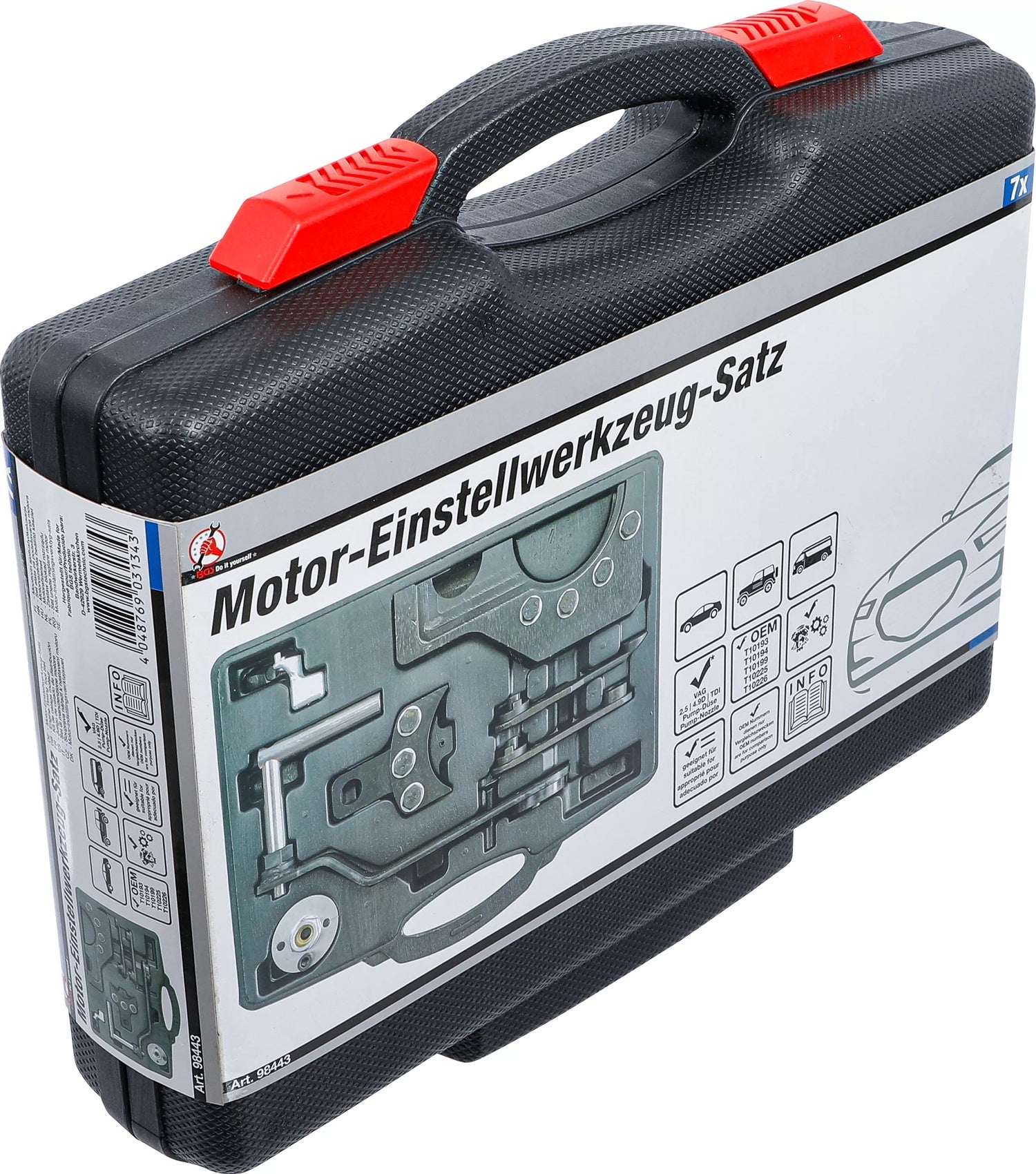 BGS DIY 98443 Satz Einstellwerkzeug für Motor VAG 2.5, 4.9D, TDI Pumpe-Düse