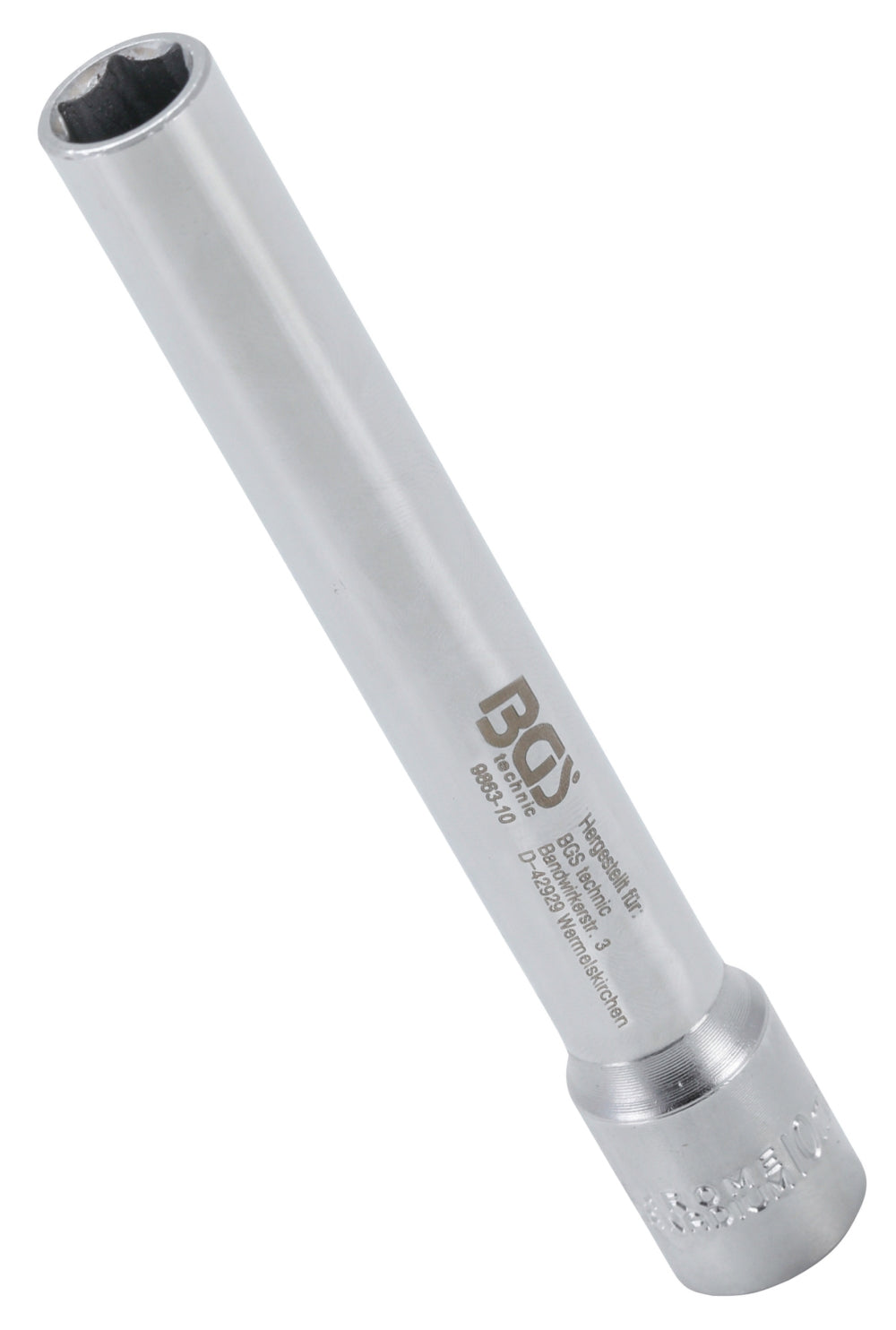 BGS 9863-10 Nuss / Stecknuss / Steckschlüsseleinsatz Sechskant extra tief SW 10mm Antrieb 10mm (3/8")
