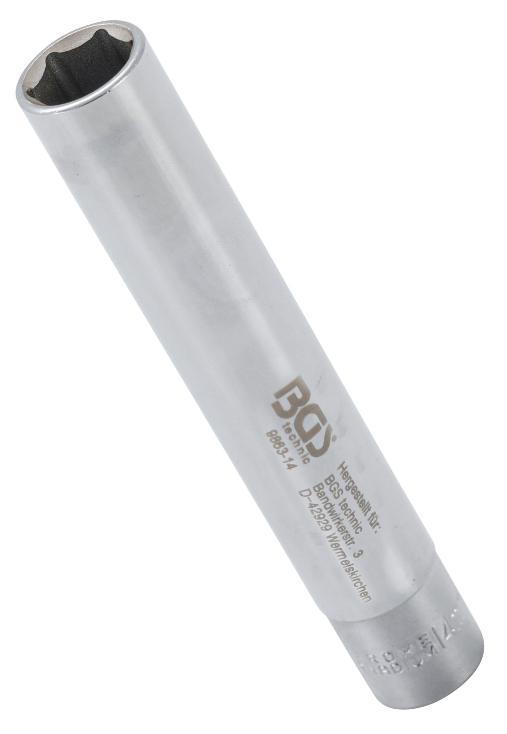 BGS 9863-14 Nuss / Stecknuss / Steckschlüsseleinsatz Sechskant extra tief SW 14mm Antrieb 10mm (3/8")