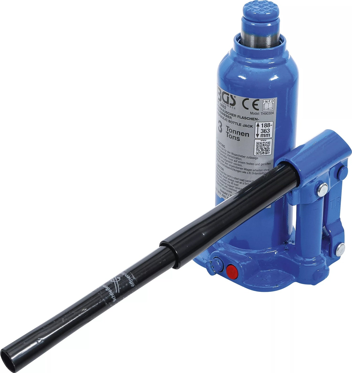 BGS 9882 Hydraulischer Wagenheber Flaschenheber für hohe Fahrzeuggewichte 3t