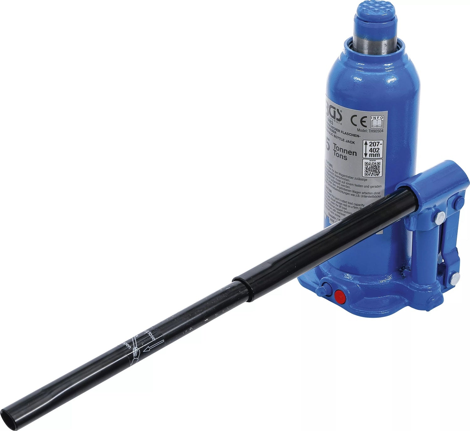 BGS 9883 Hydraulischer Wagenheber Flaschenheber für hohe Fahrzeuggewichte 5t